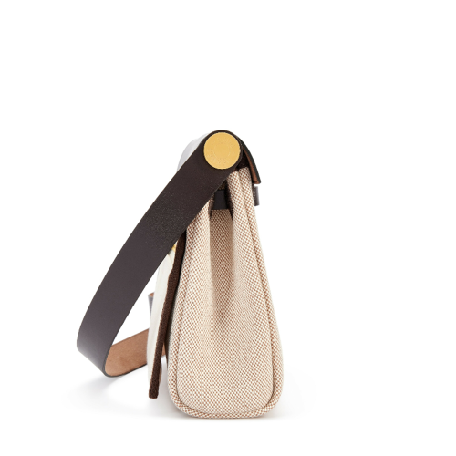 Hermes Herbag Zip 20 bag Toile Ebene Gold