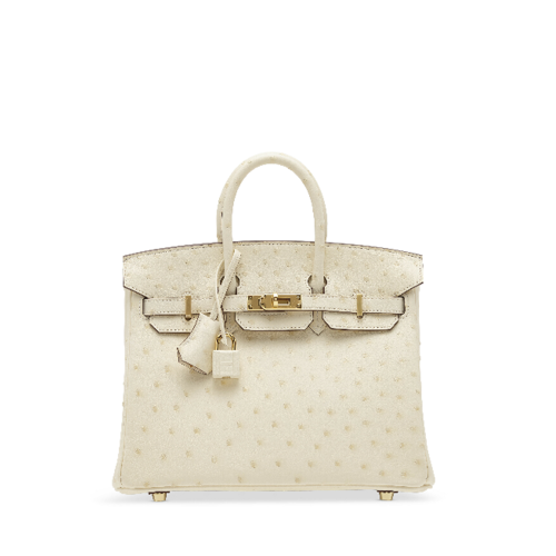 Hermes Birkin 20 Ostrich Nata Gold