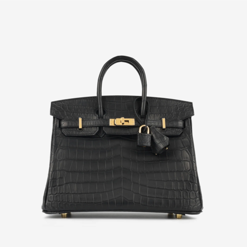 Hermes Birkin 25 Nile Crocodile Noir Gold
