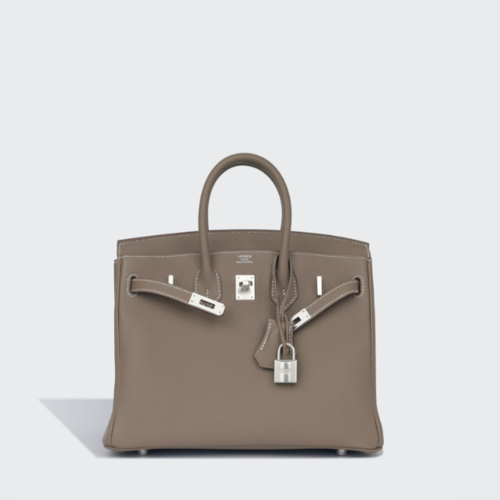 Hermes Birkin 25 Togo Etoupe Silver