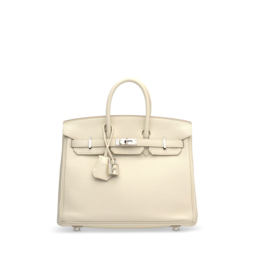 Hermes Birkin 25 Togo Craie Silver