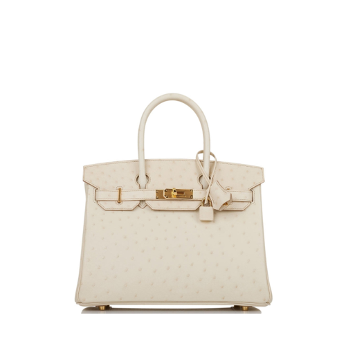 Hermes Birkin 30 Ostrich Beton Gold