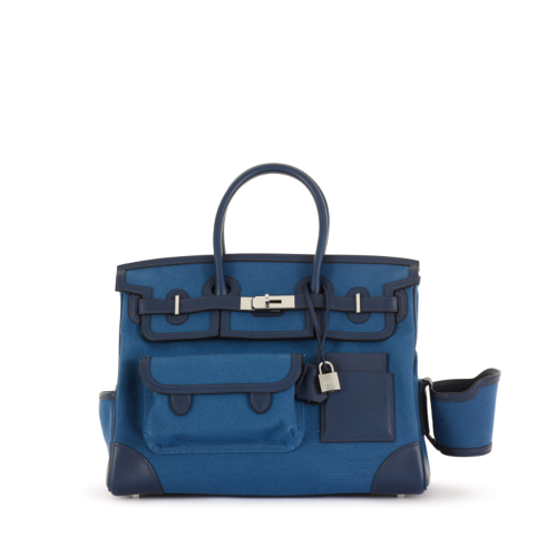 Hermes Birkin Cargo 35 Navy Silver