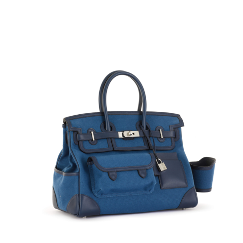 Hermes Birkin Cargo 35 Navy Silver