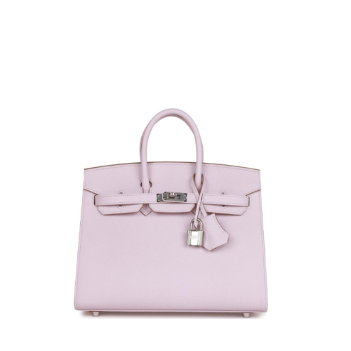 Hermes Birkin 25 Epsom Mauve Pale Silver