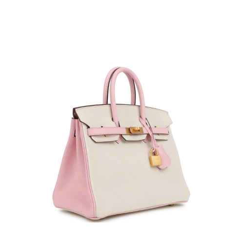Hermes Birkin 25 Chevre Mysore Nata Rose Sakura Gold