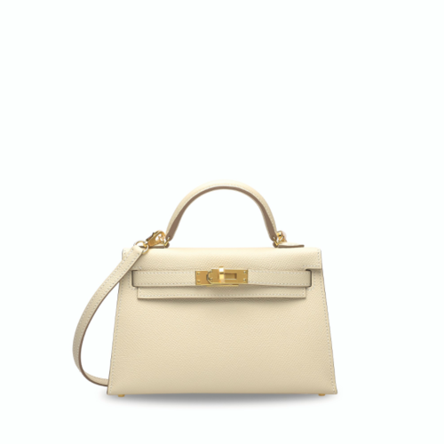 Hermes Kelly II Mini Epsom Craie Gold 