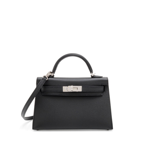 Hermes Kelly II Mini Epsom Noir Silver