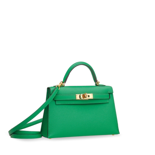 Hermes Kelly II Mini Epsom Cactus Gold