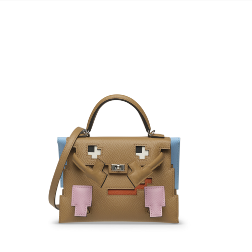 Hermes Kelly Doll Epsom Chai Silver