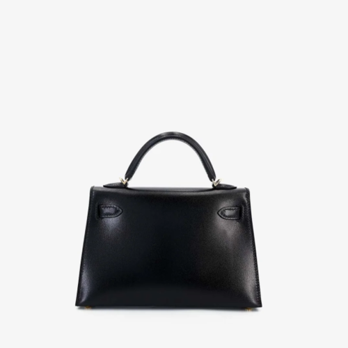 Hermes Kelly II Mini Box Noir Gold