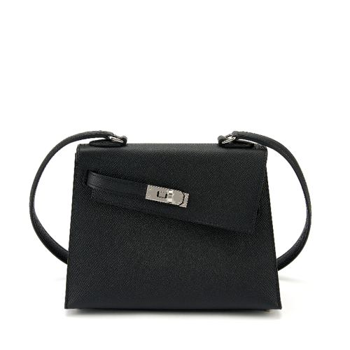 Hermes Kelly 20 Desordre Epsom Noir Silver