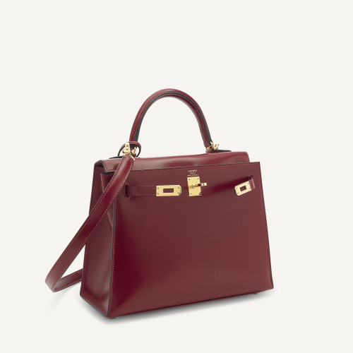 Hermes Kelly 25 Box Rouge H Gold
