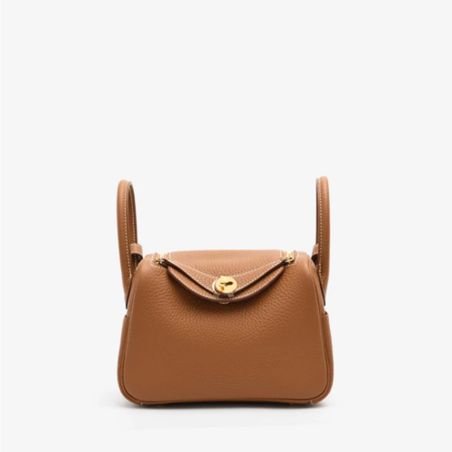 Hermes Lindy Mini Clemence Gold Gold