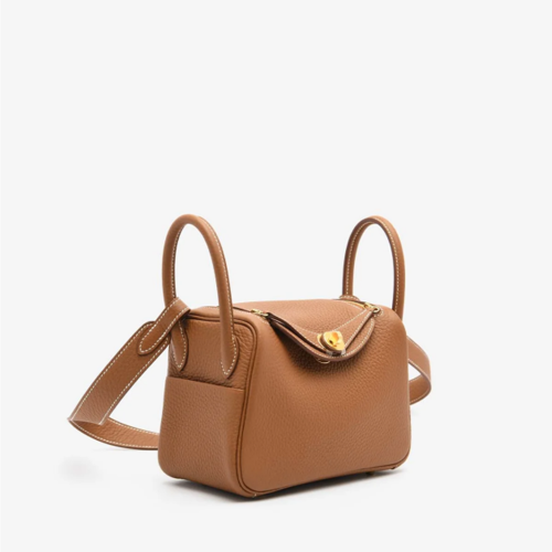 Hermes Lindy Mini Clemence Gold Gold