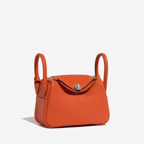 Hermes Lindy Mini Clemence Feu Silver