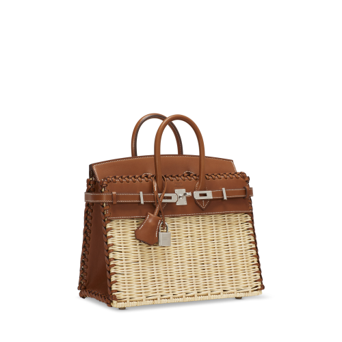 Hermes Picnic Birkin 25 Barenia Osier Gold Silver