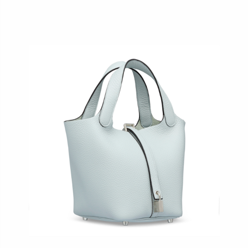 Hermes Picotin 18 Clemence Blue Pale Silver