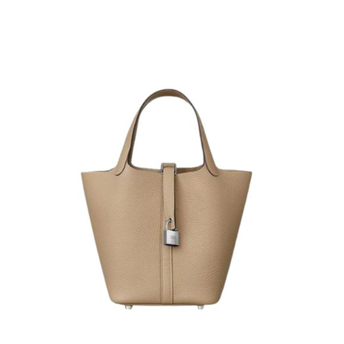 Hermes Picotin 18 Clemence Gris Trench Silver