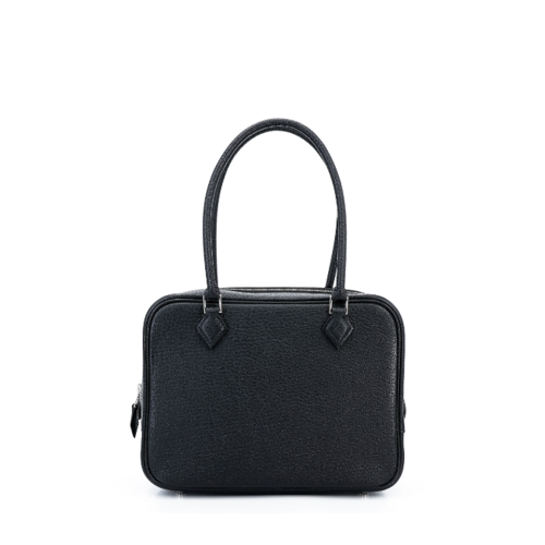 Hermes Plume Mini Chevre Mysore Noir Silver