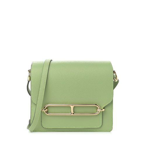 Hermes Roulis Mini Evercolor Vert Criquet Gold