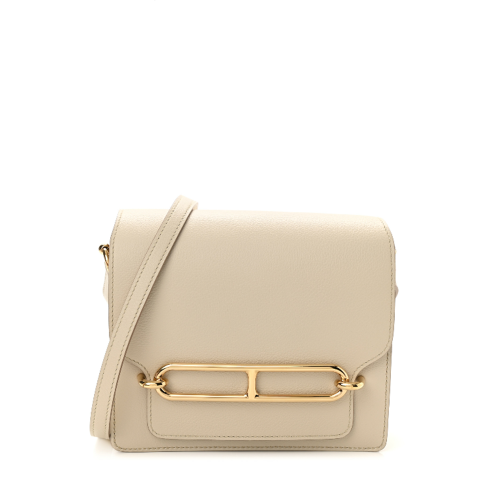 Hermes Roulis Mini Evercolor Craie Gold