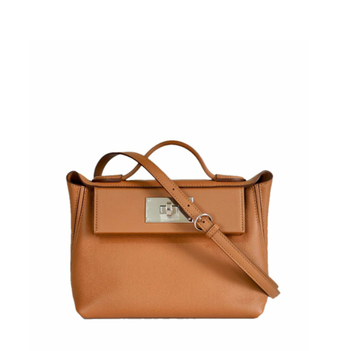 Hermes 2424 Mini Evercolor Swift Gold Silver