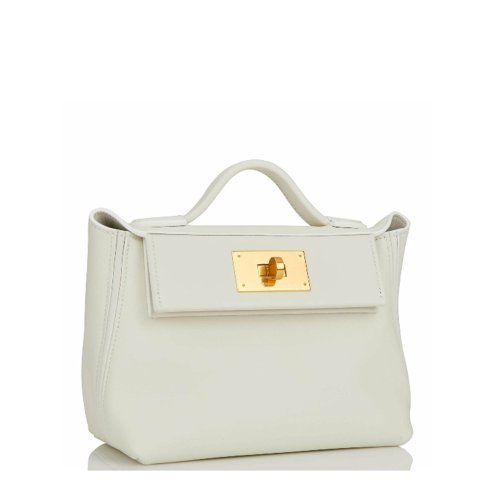 Hermes 2424 Mini Evercolor Swift Craie Gold