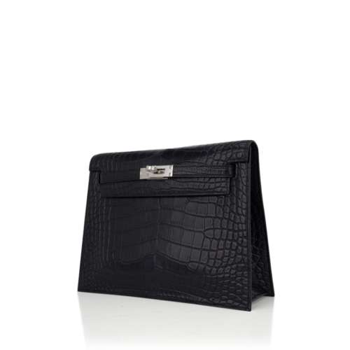 Hermes Kelly danse Alligator Noir Silver