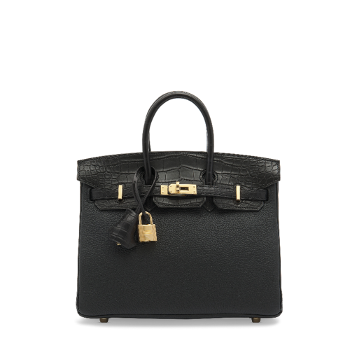 Hermes Birkin Touch 25 Noir Gold