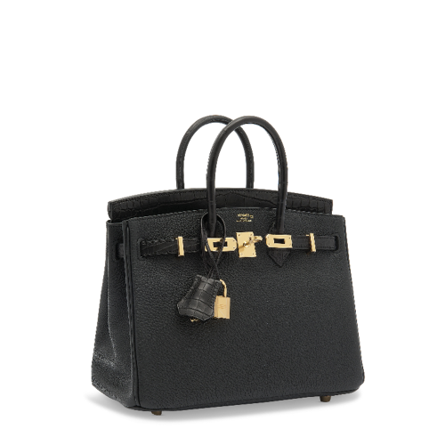 Hermes Birkin Touch 25 Noir Gold