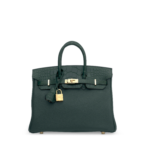 Hermes Birkin Touch 25 VERT CYPRES Gold