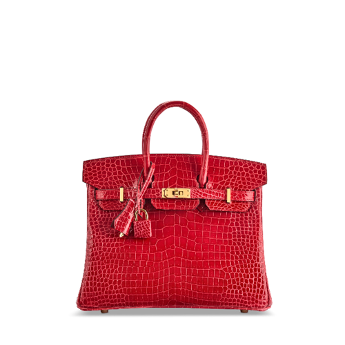 Hermes Birkin 25 Alligator Rouge Casaque Gold
