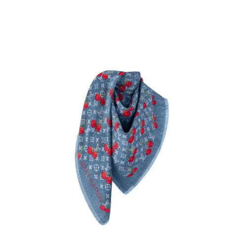 Louis Vuitton LV x TM Denim Cerise Shawl