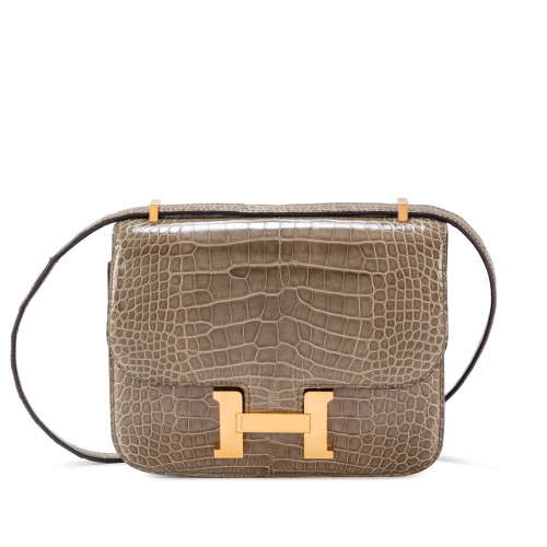 Hermes Constance 19 Crocodile/Alligator Gold