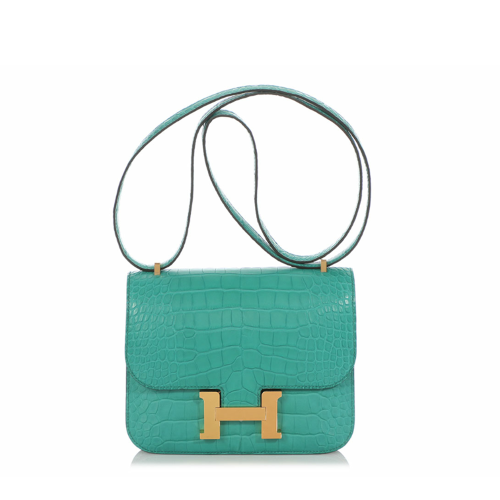 Hermes Constance 19 Alligator Vert Jade Gold