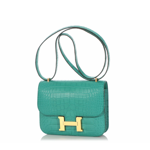 Hermes Constance 19 Alligator Vert Jade Gold
