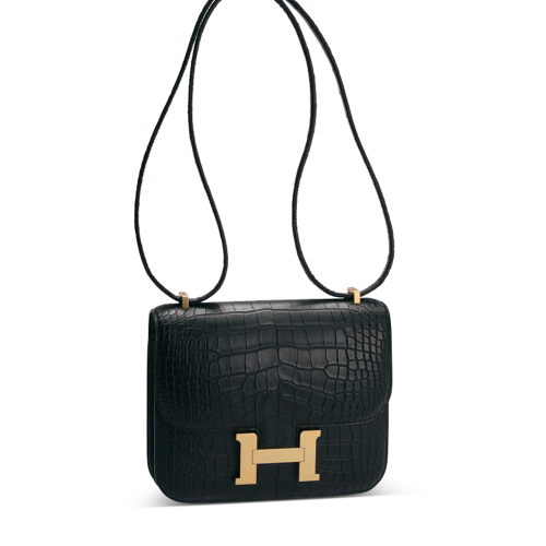 Hermes Constance 18 Alligator Noir gold