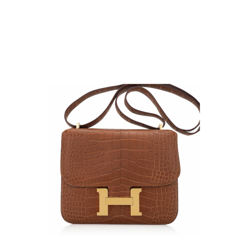 Hermes Constance 18 Alligator Gold Gold