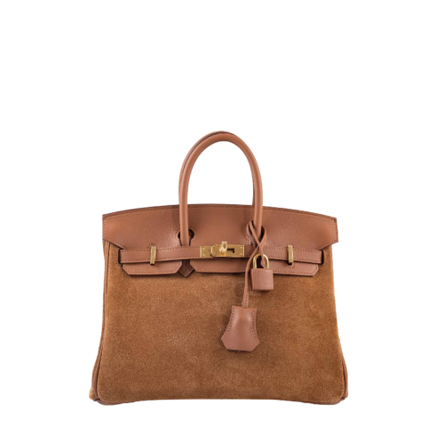 Hermes Birkin 25 Swift x Grizzly Gold Gold