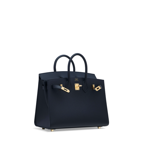 Hermes Birkin 25 Epsom Noir Gold 