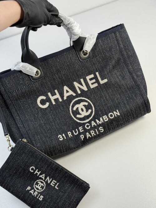 오X지님 샤넬 도빌 데님 토트백