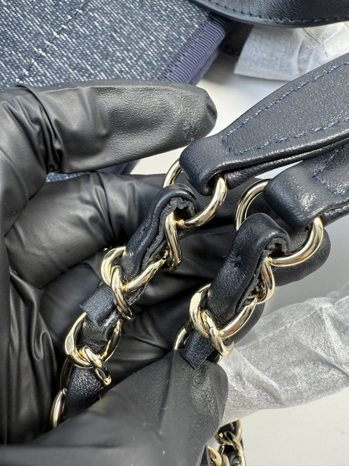 오X지님 샤넬 도빌 데님 토트백