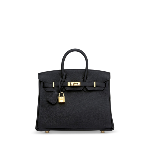 Hermes Birkin 25 Togo Noir Gold
