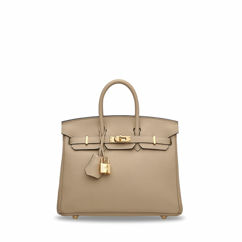 Hermes Birkin 25 Togo Gris Trench Gold