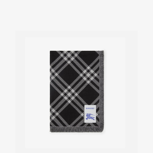 Burberry Wide Check Wool Silk Scarf