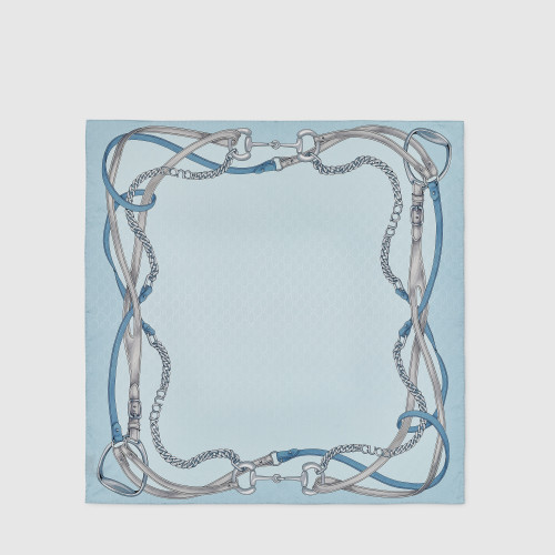 Gucci Printed GG silk jacquard carre