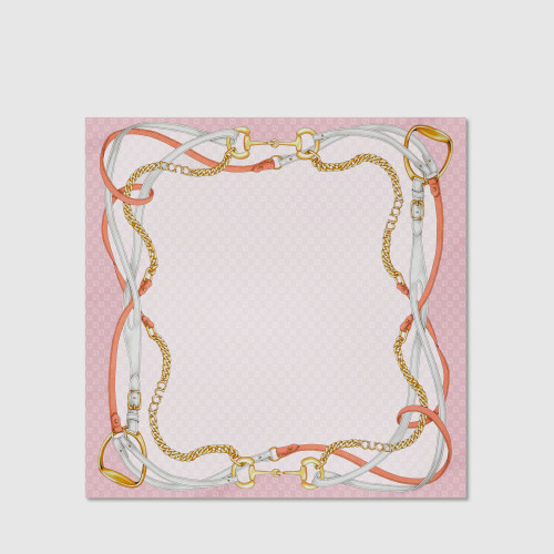 Gucci Printed GG silk jacquard carre