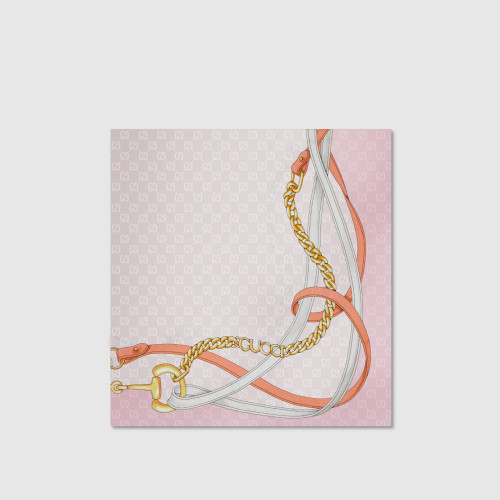 Gucci Printed GG silk jacquard carre