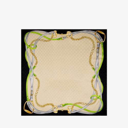 Gucci Printed GG silk jacquard carre